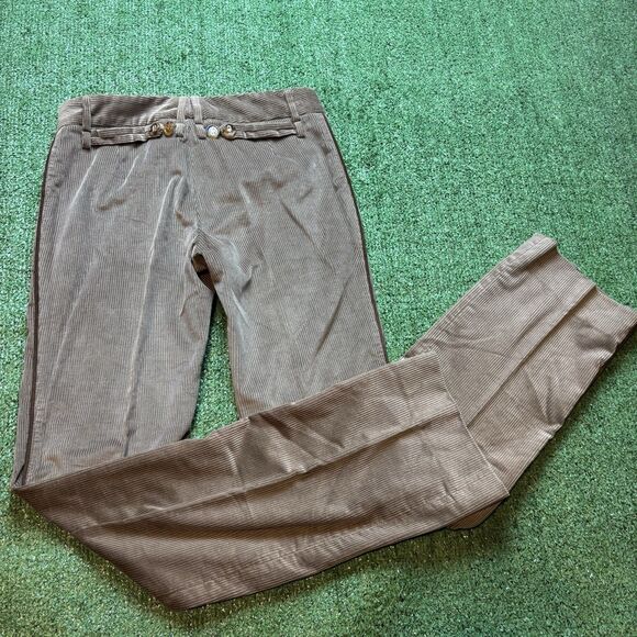 Dolce & Gabbana Corduroy Low-Waisted Brown VTG Y2K Pants Size 38 US 2 XS Women's - Picture 8 of 10